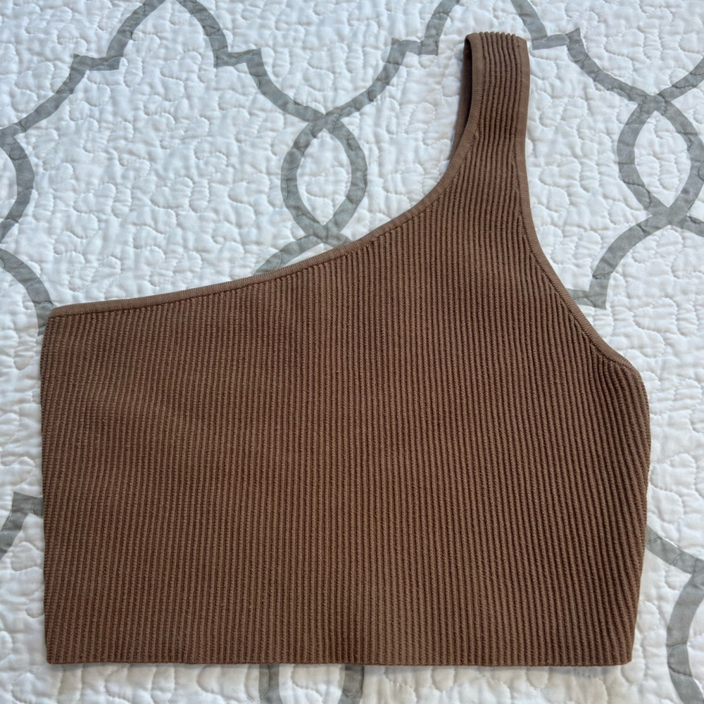 Aritzia Babaton Sculpt Knit Cropped One Shoulder Tank Top Women’s Large
